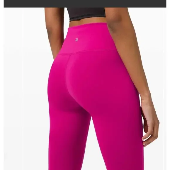Lululemon Wunder Train High Rise Tight Legging Pink Raspberry 28’’ size 6 - Picture 3 of 8